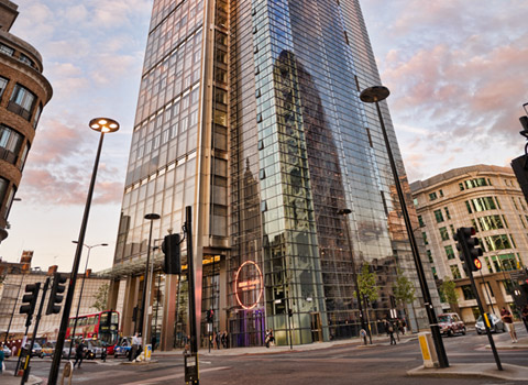The Heron Tower in London photographed at sunset