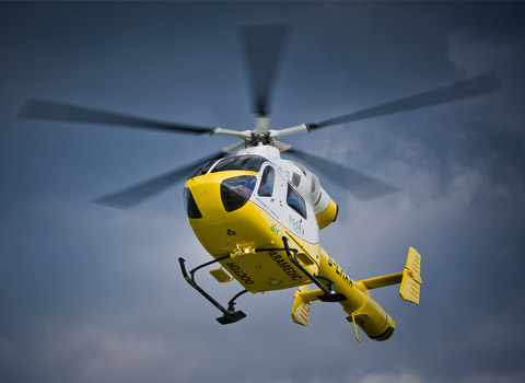 Essex air ambulance in flight