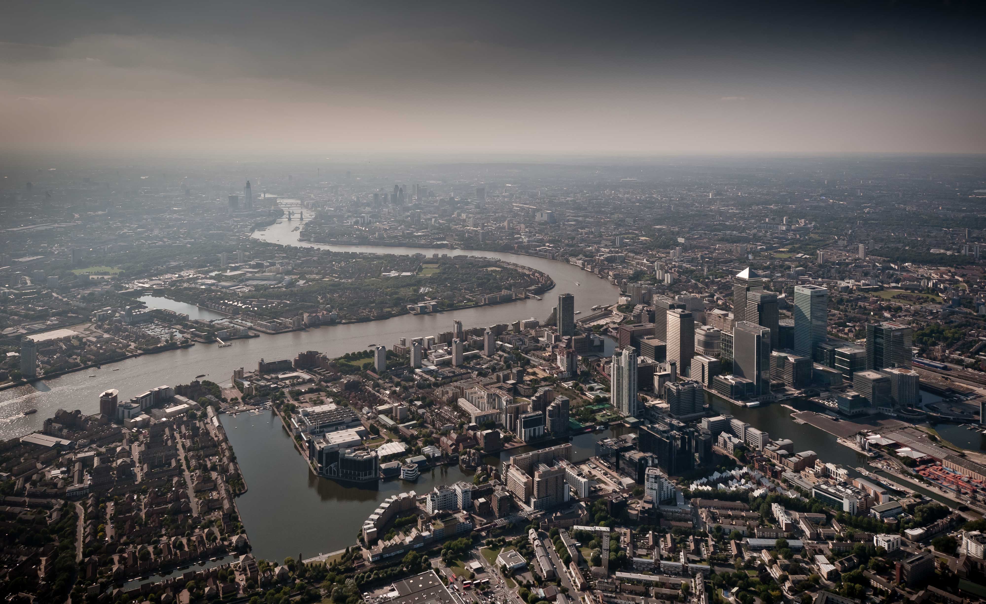 London Docklands Aerial photography