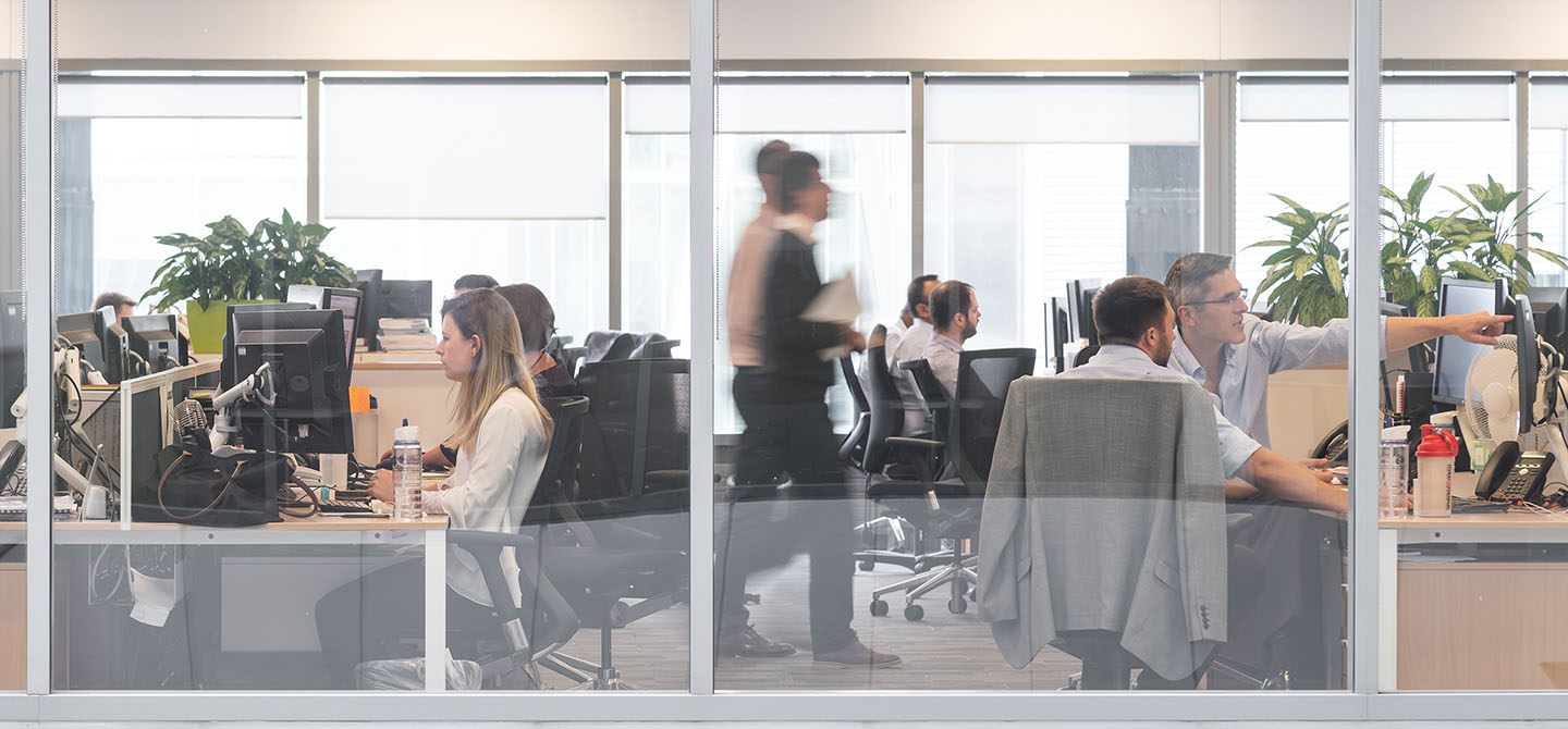 Photograph of an office in London photographed for a company report