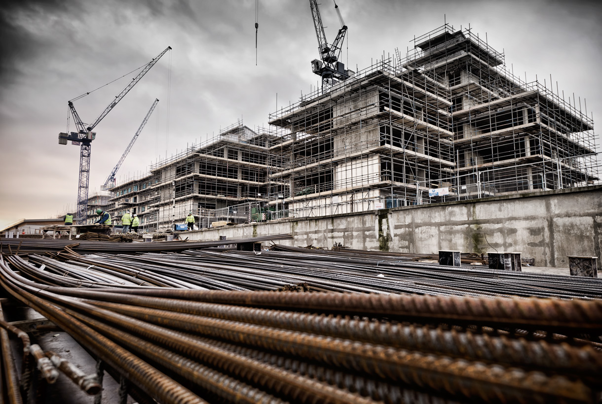 Large East London construction site