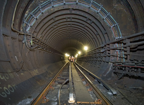 Entrance to a London tube tunnel