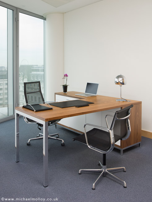 Location photography of an office for furniture manufacturers brochure