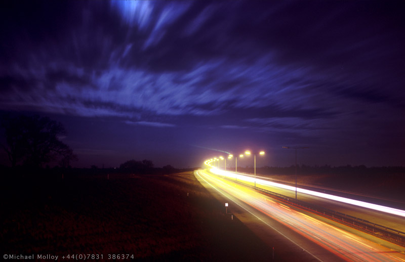 Landscape Photography 022 - Motorway photographed at night