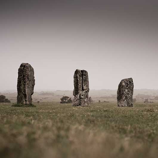 The Hurlers stone circle Bodmin Moor, Cornwall