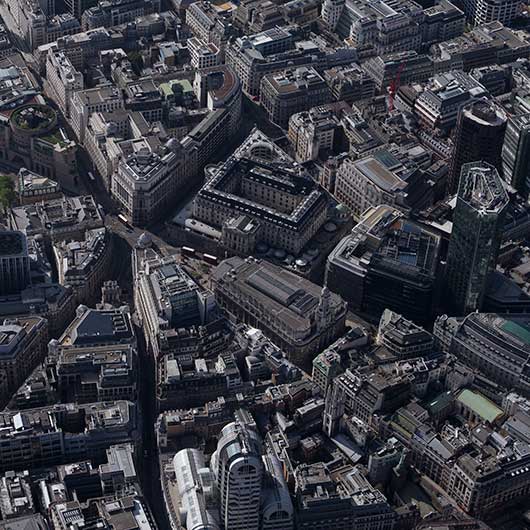 Central London from the air
